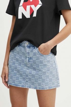 Dkny fusta jeans HEART OF NY mini, evazati, D2B4A114