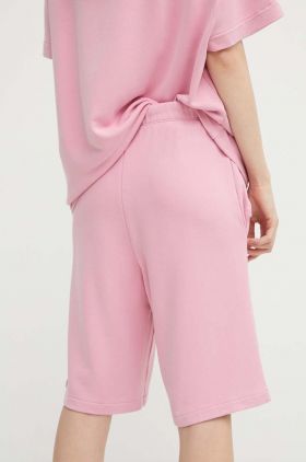 IRO pantaloni scurti femei, culoarea roz, neted, high waist