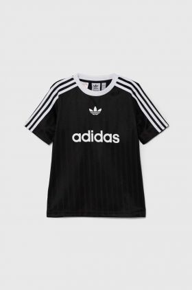 adidas Originals tricou copii culoarea negru, cu imprimeu