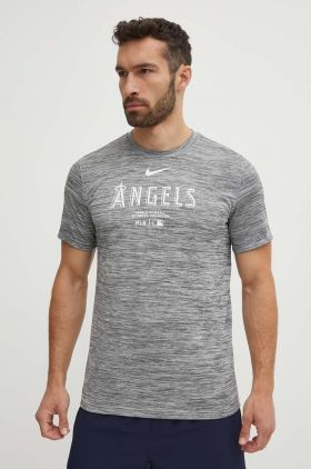 Nike tricou Los Angeles Angels barbati, culoarea gri, cu imprimeu