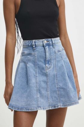 Answear Lab fusta jeans mini, evazati