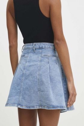 Answear Lab fusta jeans mini, evazati