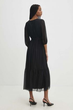 Answear Lab rochie culoarea negru, midi, evazati