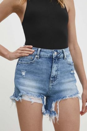 Answear Lab pantaloni scurti jeans femei, neted, high waist