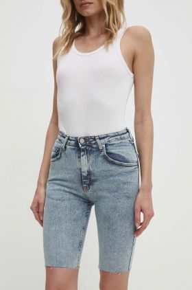 Answear Lab pantaloni scurti jeans femei, neted, high waist