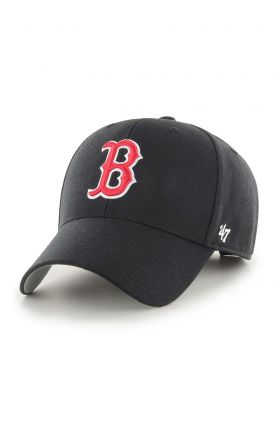 47brand șapcă MLB Boston Red Sox culoarea negru, cu imprimeu B-MVP02WBV-BKF