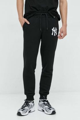 47brand Pantaloni culoarea negru, cu imprimeu