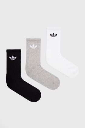 adidas Originals șosete (3-pack) HC9548 culoarea alb HC9548-WHT/MGREY