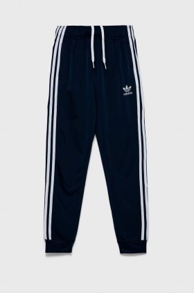 adidas Originals pantaloni de trening pentru copii culoarea albastru marin, cu imprimeu