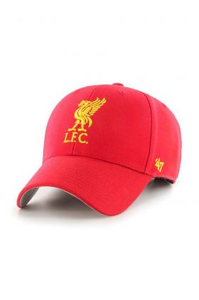 47brand șapcă EPL Liverpool culoarea roșu, cu imprimeu