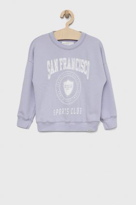 Abercrombie & Fitch bluza copii culoarea violet, neted