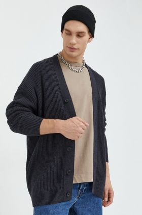 Abercrombie & Fitch cardigan barbati, culoarea gri