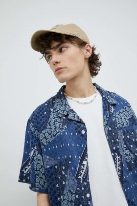 Levi's camasa barbati, culoarea albastru marin, regular