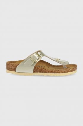 Birkenstock slapi copii Gizeh culoarea auriu