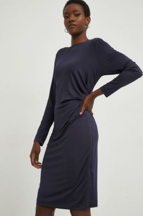 Answear Lab rochie culoarea albastru marin, mini, mulata