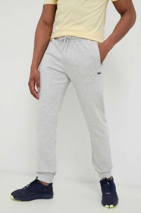 Fila pantaloni de trening culoarea gri, neted