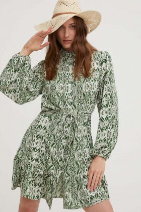 Answear Lab rochie culoarea verde, mini, evazati