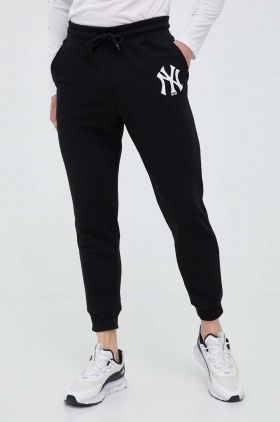 47brand pantaloni de trening culoarea negru, cu imprimeu