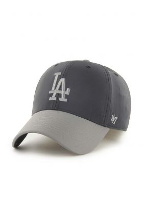 47brand sapca MLB Los Angeles Dodgers culoarea gri, cu imprimeu