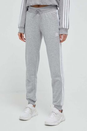 adidas Originals pantaloni de trening culoarea gri, melanj