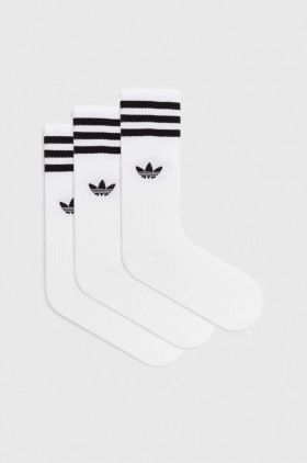 adidas Originals sosete 3-pack culoarea alb