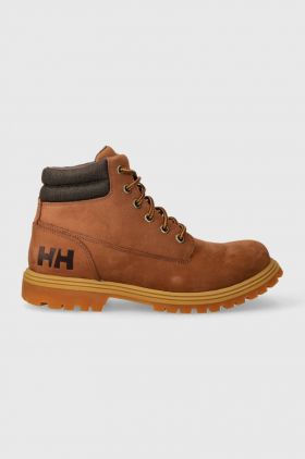 Helly Hansen bocanci de piele bărbați, culoarea galben 11424-990