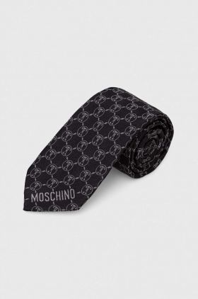 Moschino cravata de matase culoarea negru