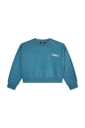 Dkny hanorac de bumbac pentru copii culoarea verde, modelator