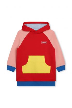 Kenzo Kids rochie fete culoarea rosu, mini, drept