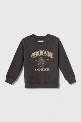 Abercrombie & Fitch bluza copii culoarea gri, cu imprimeu