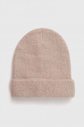 Answear Lab caciula culoarea bej, din tricot gros