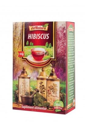 Ceai de hibiscus flori, 50g, AdNatura