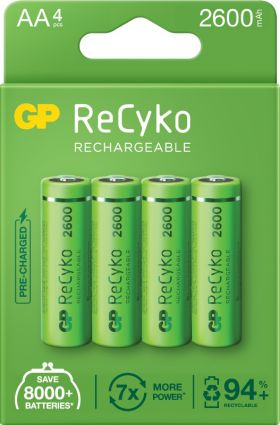 GP Batteries ReCyko AA 2600mAh (R6) 4buc