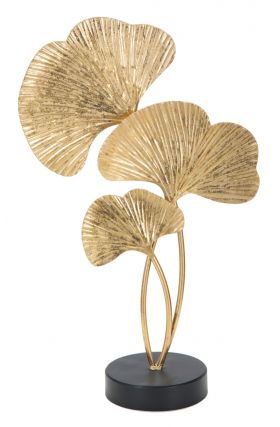 Decoratiune Foglie, Mauro Ferretti, 24.5x10.5x40.5 cm, fier, auriu