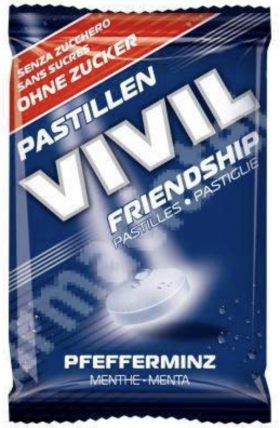 Bomboane cu menta naturala fara zahar Friendship, 25g - Vivil