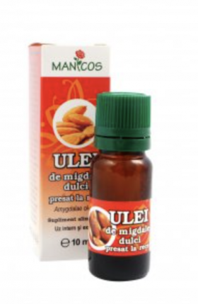 Ulei de migdale dulci presat la rece 10ml - Manicos