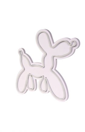 Decoratiune luminoasa LED, Balloon Dog, Benzi flexibile de neon, DC 12 V, Alb