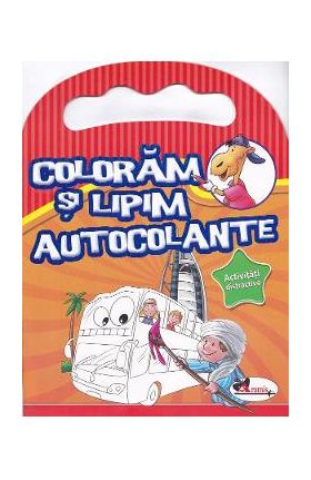 Coloram si lipim autocolante. Activitati distractive