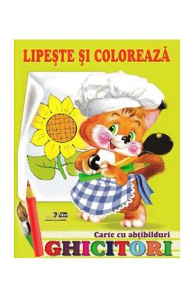 Ghicitori - Veverita - Lipeste si coloreaza. Carte cu abtibilduri