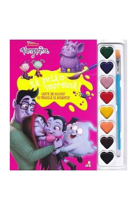 Disney. Vampirina. Sa pictam impreuna! Carte de colorat cu pensula si acuarele