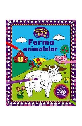 Coloreaza dupa numere. Ferma animalelor