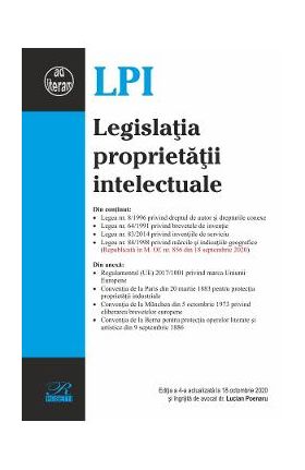 Legislatia proprietatii intelectuale Ed.4 Act. 18 octombrie 2020