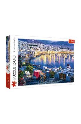 Puzzle 1500. Apus in Mykonos