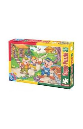 Super puzzle 35. Basme: Cei trei Purcelusi