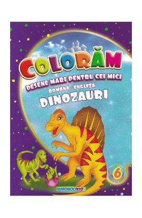 Coloram desene mari pentru cei mici: Dinozauri