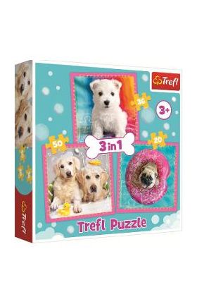 Puzzle 3 in 1. Catelusi la baita