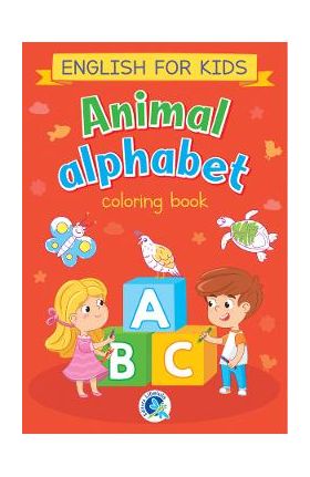 Animal alphabet. English for kids: Carte de colorat