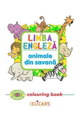 Limba engleza: Animale din savana (Colouring Book)