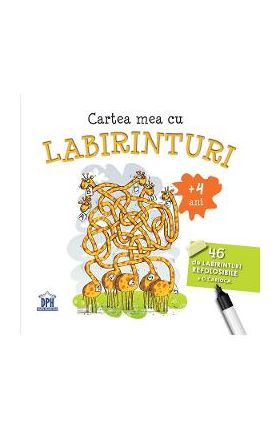 Cartea mea cu labirinturi. 46 de labirinturi refolosibile + o carioca 4 ani+