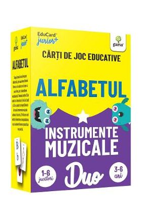 Alfabetul. Instrumente muzicale. Carti de joc educative